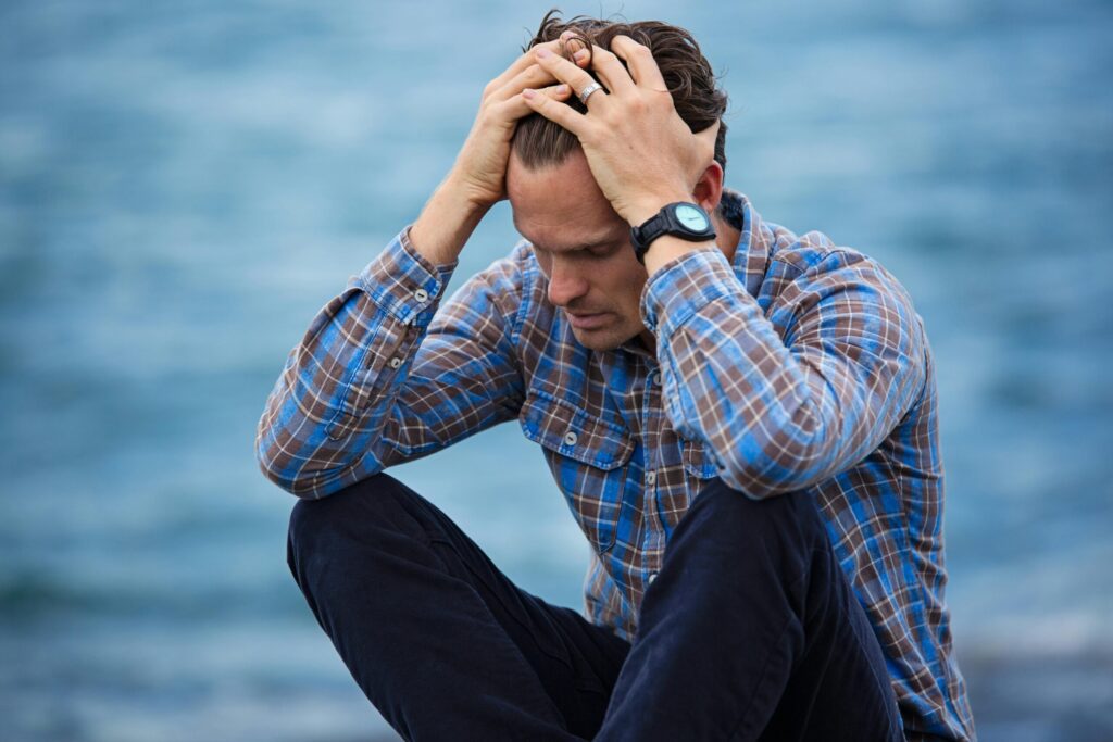 homme stressé