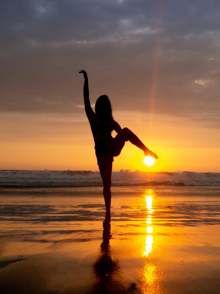 danser sur la plage